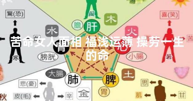 苦命女人面相福浅运薄 操劳一生的命